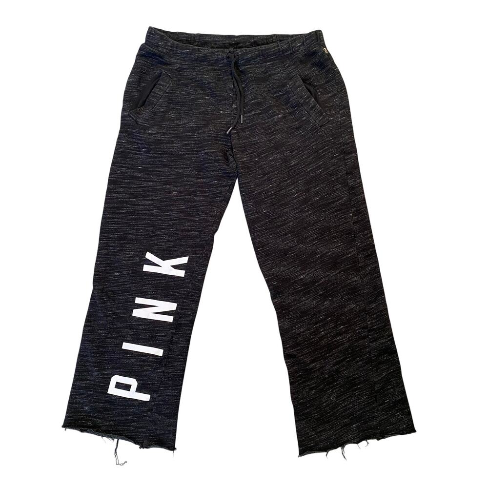 VS PINK 2017 Grey Baggy Sweatpants, Straight Leg, Women's Medium, 83% Cotton
